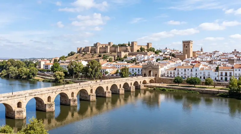 Puente de piedra, Alcazaba y casco antiguo de Badajoz (imagen ilustrativa) Puente de piedra sobre el Guadiana, Alcazaba y casco antiguo de Badajoz, ciudad desde la que tramitamos la Ley de Segunda Oportunidad (imagen ilustrativa)
