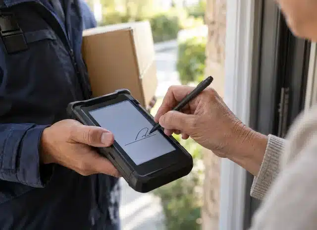 Firma de acuse de recibo al recibir una notificación de juicio monitorio
