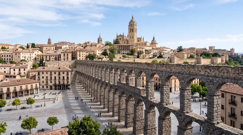Acueducto, casco histórico y Catedral de Segovia (imagen ilustrativa) Acueducto romano, casco histórico y Catedral de Segovia, ciudad desde la que tramitamos la Ley de Segunda Oportunidad (imagen ilustrativa)